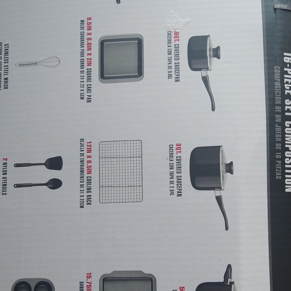 TOOLS OF THE TRADE 16-Pc. Cookware & Bakeware Set - Picture 7 of 9